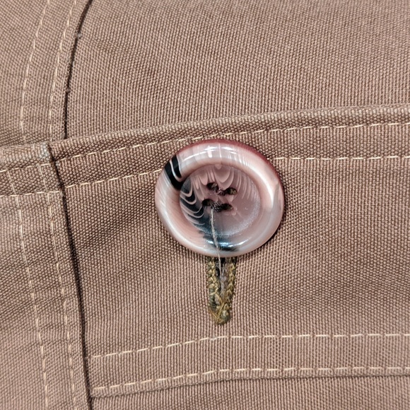 Vintage brown collared trench coat - Picture 5 of 10